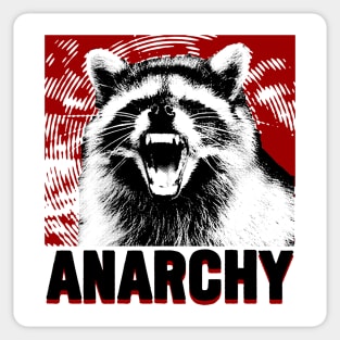 Anarchy Raccoon Red Sticker